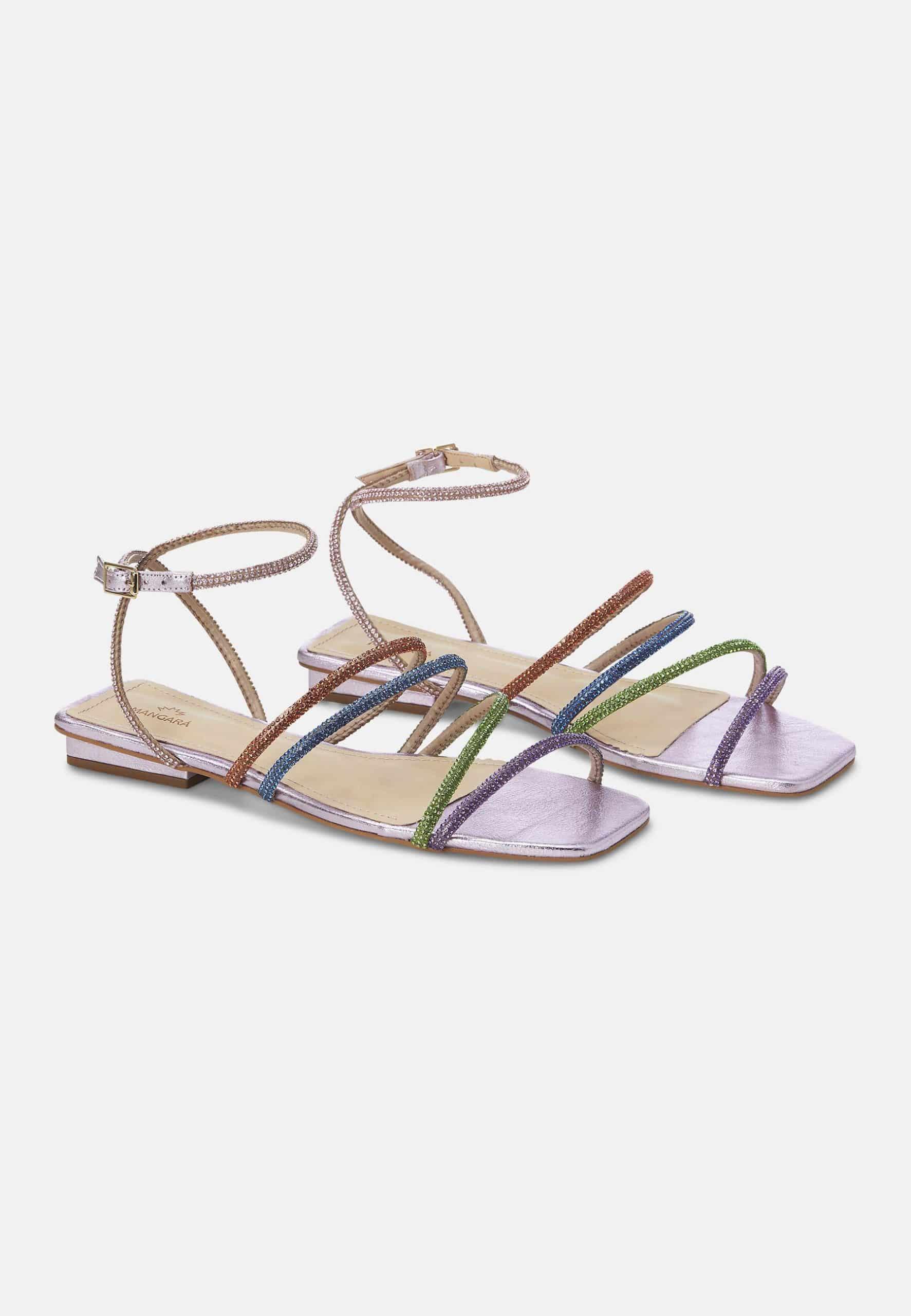 Sandales plates à brides femme
